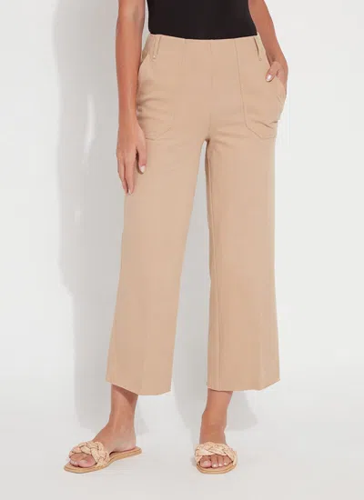 Lyssé Athena Wide Leg Crop (26" Inseam) In Brown