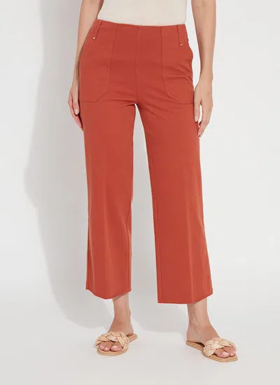 Lyssé Athena Wide Leg Crop (26" Inseam) In Orange