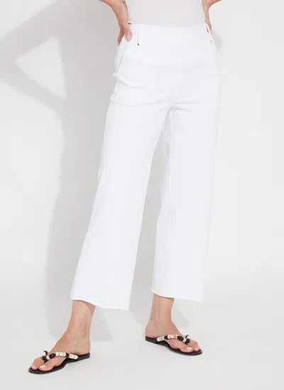 Lyssé Athena Wide Leg Crop (26" Inseam) In White