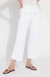 Lyssé Athena Wide Leg Crop Jeans In White
