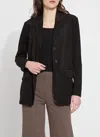 Lyssé Aubrey Suede Blazer In Black