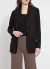 Shop Lyssé Aubrey Suede Blazer In Black