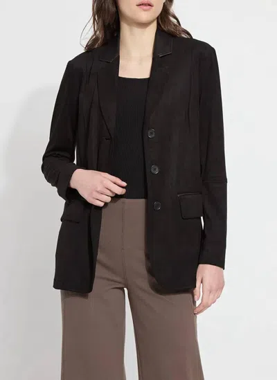 Lyssé Aubrey Suede Blazer In Black