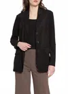 Lyssé Aubrey Vegan Suede Blazer In Black In Black