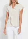 Lyssé Aurelia Ruffle Top In Brown