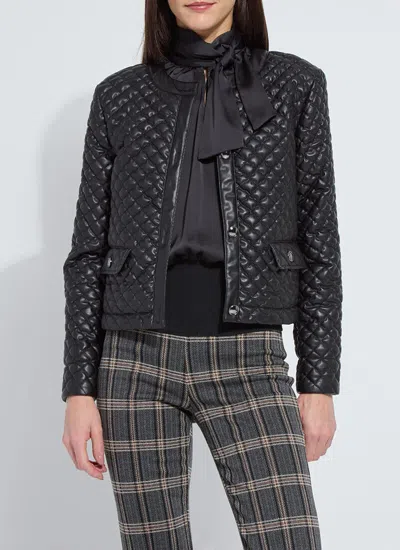 Lyssé Aurelle Quilted Vegan Leather Jacket In Black