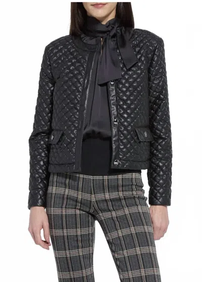 Lyssé Lysse Aurelle Quilted Faux Leather Jacket In Black