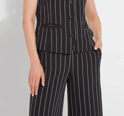 Lyssé Ava Tailored Vest In Over And Over Line In Multi