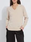 Lyssé Aveline Oversized Washable 100% Cashmere Sweater In Neutral