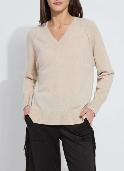 Lyssé Aveline Oversized Washable 100% Cashmere Sweater In Neutral