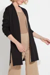 Lyssé Avril Jersey Knit Duster In Black
