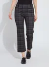Lyssé Lysse Plaid Baby Boot Ankle Pants In Black
