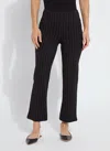 Lyssé Baby Boot Ankle Pant In Soft Soothing Stripe In Black