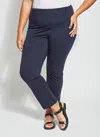 Lyssé Baby Bootcut Ankle Pants In Blue