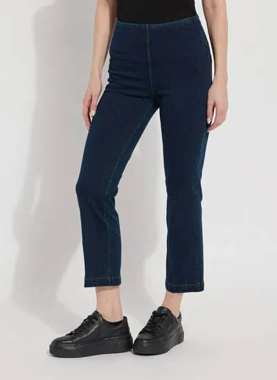 Lyssé High Rise Ankle Baby Bootcut Jeans In Mid Wash In Indigo