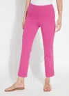 Lyssé Ankle Denim Baby Bootcut Jeans In Pink