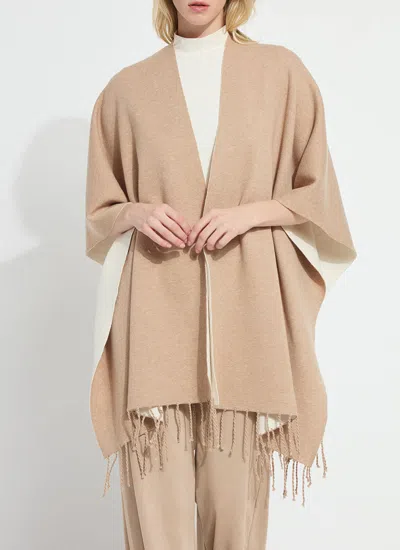 Lyssé Basilia Double Face Reversible Wrap In Warm Biscuit/buttercream