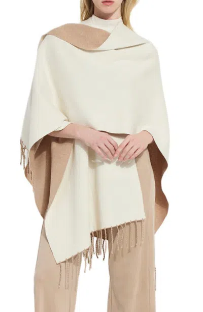 Lyssé Lysse Basilla Reversible Cotton & Cashmere Wrap In Multi