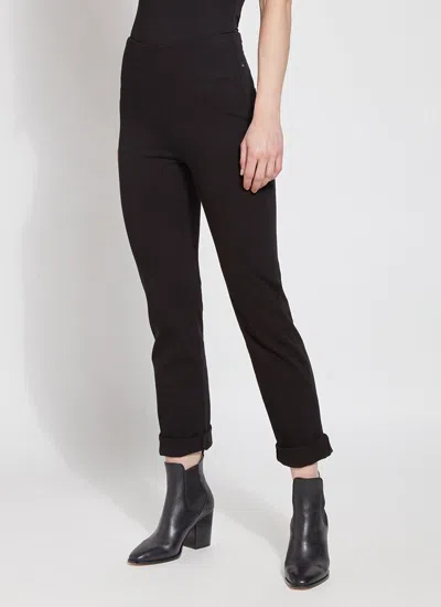 Lyssé Boyfriend Denim (26" Cuffed Inseam) In Black