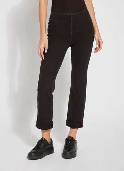 Lyssé Boyfriend Denim (26" Cuffed Inseam) In Black