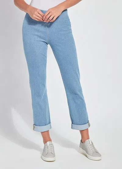 Lyssé Boyfriend Denim (26" Cuffed Inseam) In Blue