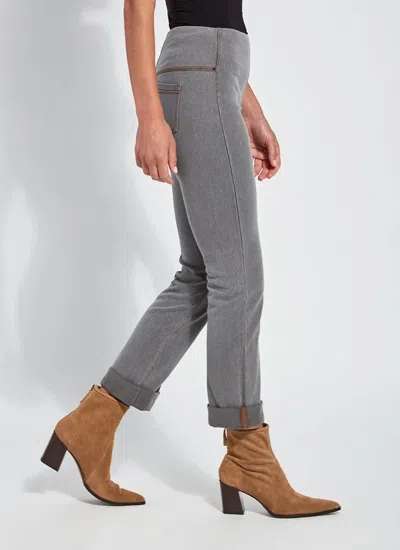 Lyssé Boyfriend Denim (26" Cuffed Inseam) In Gray