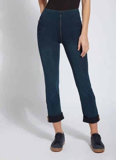 Lyssé Boyfriend Denim (26" Cuffed Inseam) In Purple