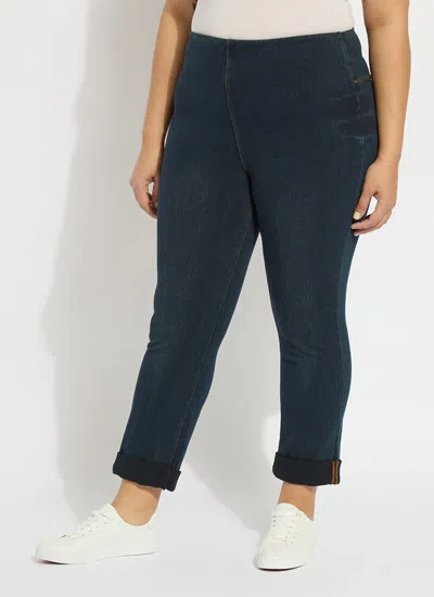 Lyssé Boyfriend Denim Curvy In Purple