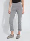 Lyssé Boyfriend Denim Jeans In Antique Wash Dark Grey In Gray