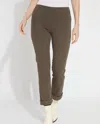 Lyssé Boyfriend Denim Leggings In Pewter Green In Multi