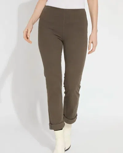 Lyssé Boyfriend Denim Leggings In Pewter Green In Multi
