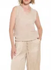 Lyssé Bria Sequined V-neck Shell Top In Chablis In Neutral