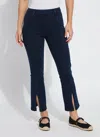 Lyssé Britt Flare Split Ankle Denim (27" Inseam) In Blue