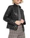 Lyssé Brooklyn Quilted Vegan Leather Jacket In Black