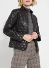Lyssé Brooklyn Quilted Vegan Leather Jacket In Black
