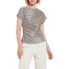 Lyssé Bruna Side Draped Top Printed In Neutral