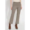 Lyssé Brushed Jacquard Baby Boot Ankle Pant In Austin Plaid In Austin Plaid