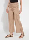 Lyssé Hi Waisted Wide Leg Denim Pant In Tanned In Nude