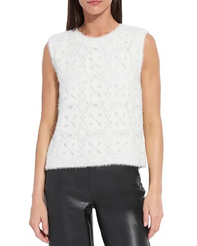 LYSSÉ CAMILA CROCHET FUZZY SWEATER