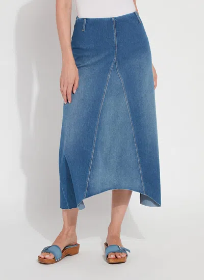 Lyssé Camille Denim Maxi Skirt In Blue