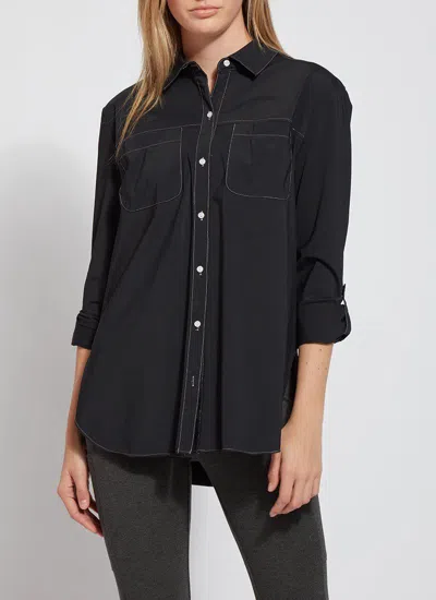 Lyssé Camper Sporty Button Down In Black