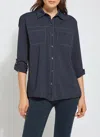 Lyssé Camper Sporty Button Down In Blue