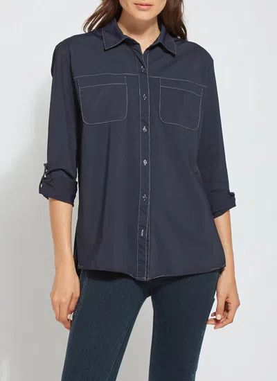 Lyssé Camper Sporty Button Down In Blue
