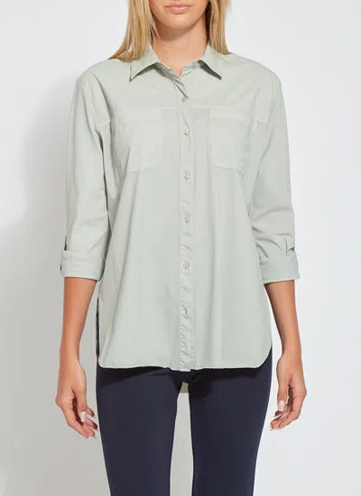 Lyssé Camper Sporty Button Down In Gray