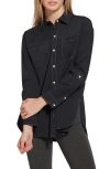 Lyssé Camper Sporty Button Down In Black