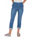 Lyssé Can't Stop Crop Denim Pants In Mid Wash In Blue