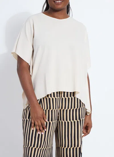 Lyssé Carmen "v" Neck Scarf Top Curvy In White