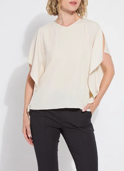 Lyssé Carmen "v" Neck Scarf Top In Neutral