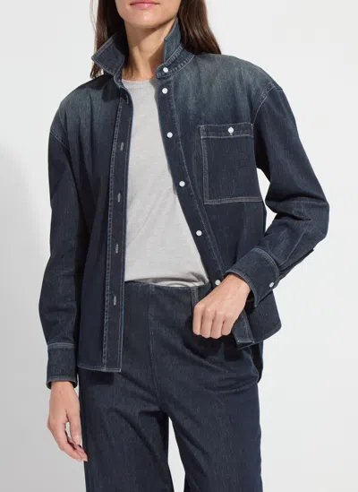 Lyssé Cassidy Denim Shacket In Blue