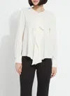 Lyssé Celeste Flounced Blouse In Natural Pearl